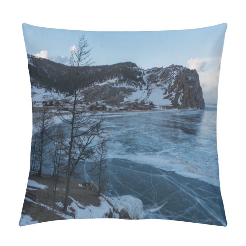 Personality  Frozen Winter Lake In Scenic Mountains, Russia, Lake Baikal Pillow Covers