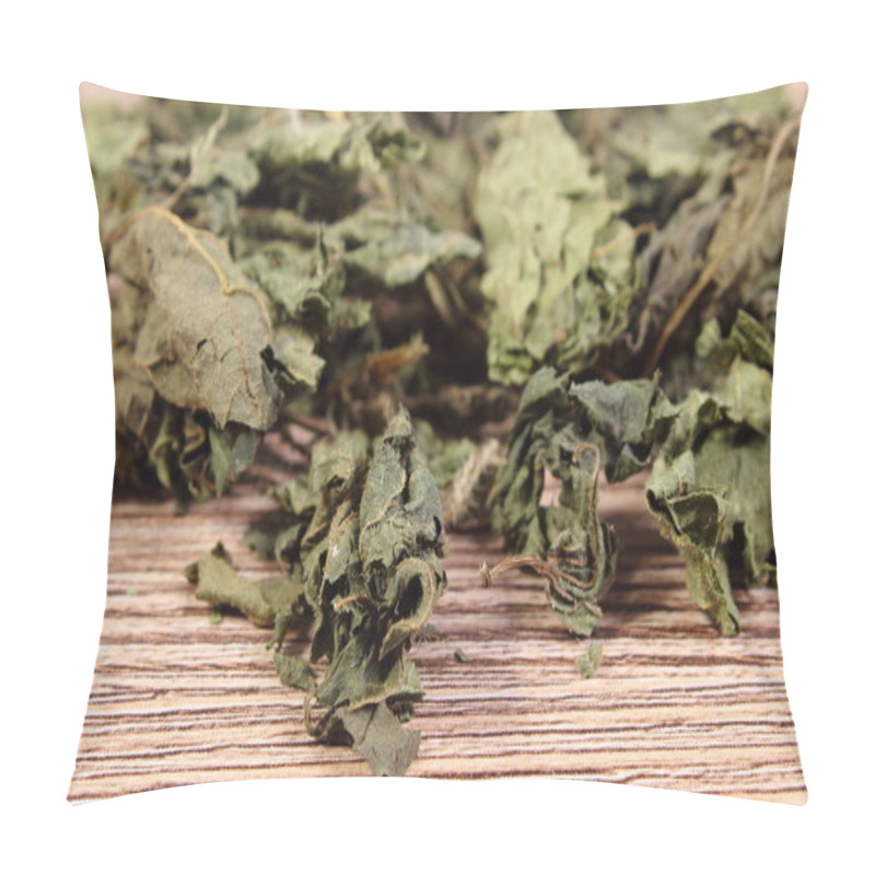 Personality  Heap Of Dried Nettle On Wooden Surface Pillow Covers