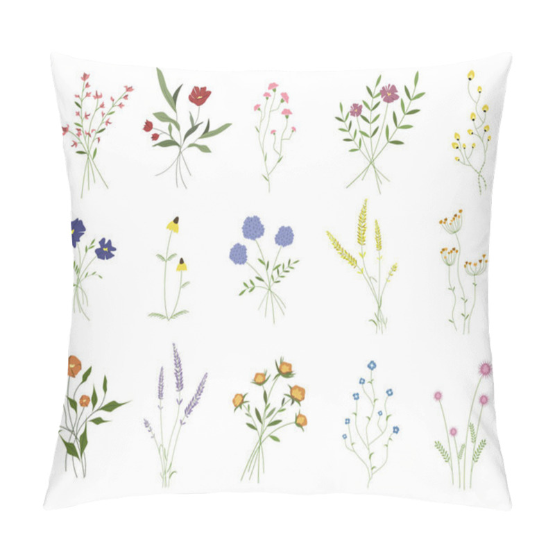 Personality  Bouquets Of Beautiful Wildflowers Pillow Covers