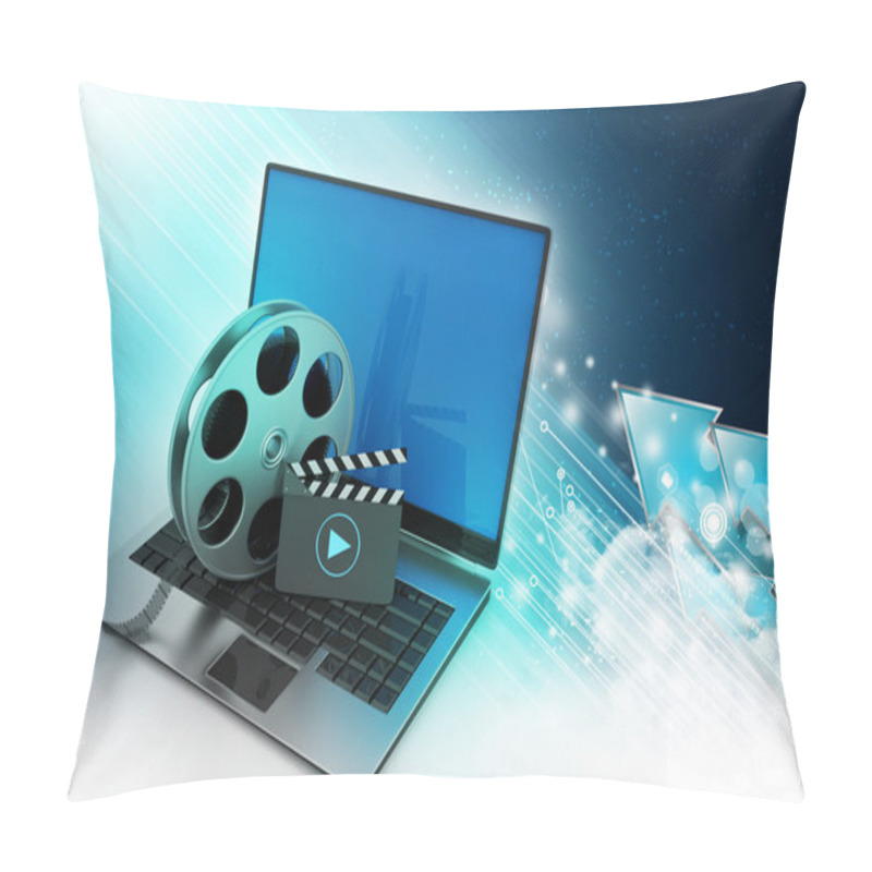 Personality  Laptop With Reel Pillow Covers