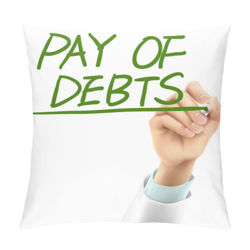 Personality  Doctor Writing Pay Of Debts Words  Pillow Covers