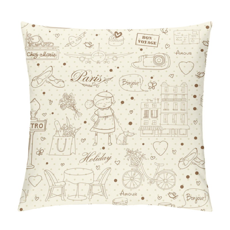 Personality  Paris Travel Background Pillow Covers