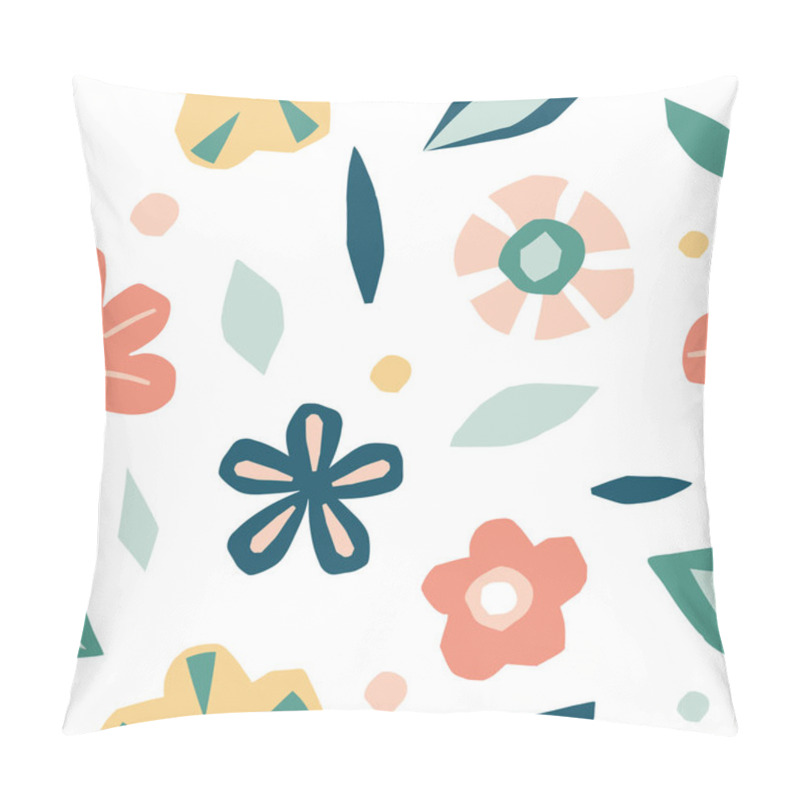 Personality  Cutout Flowers, Floral Elements Seamless Pattern Pillow Covers