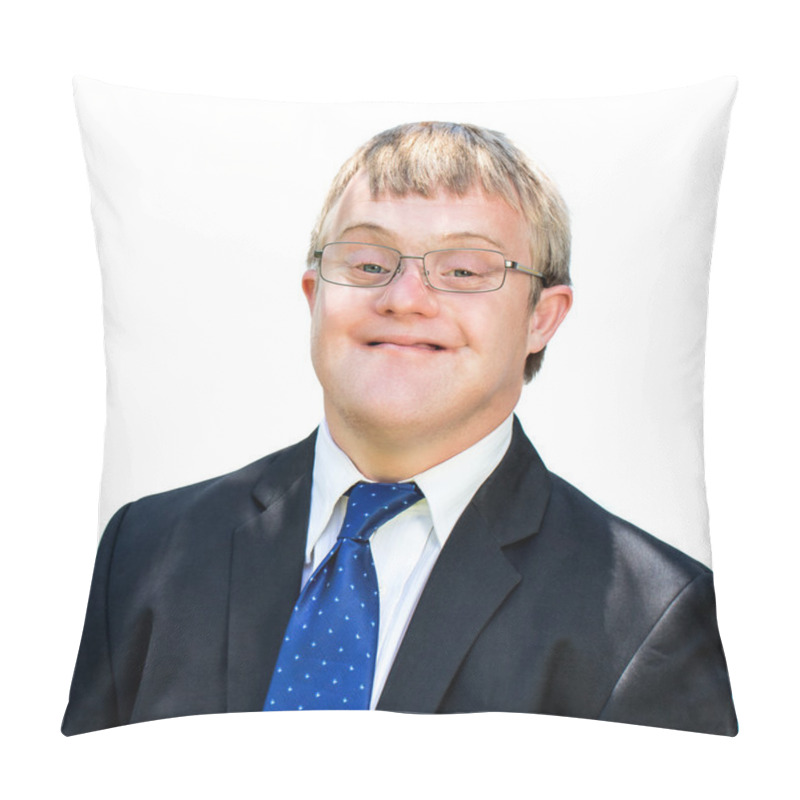 Personality  Young Handicapped Businessman Pillow Covers