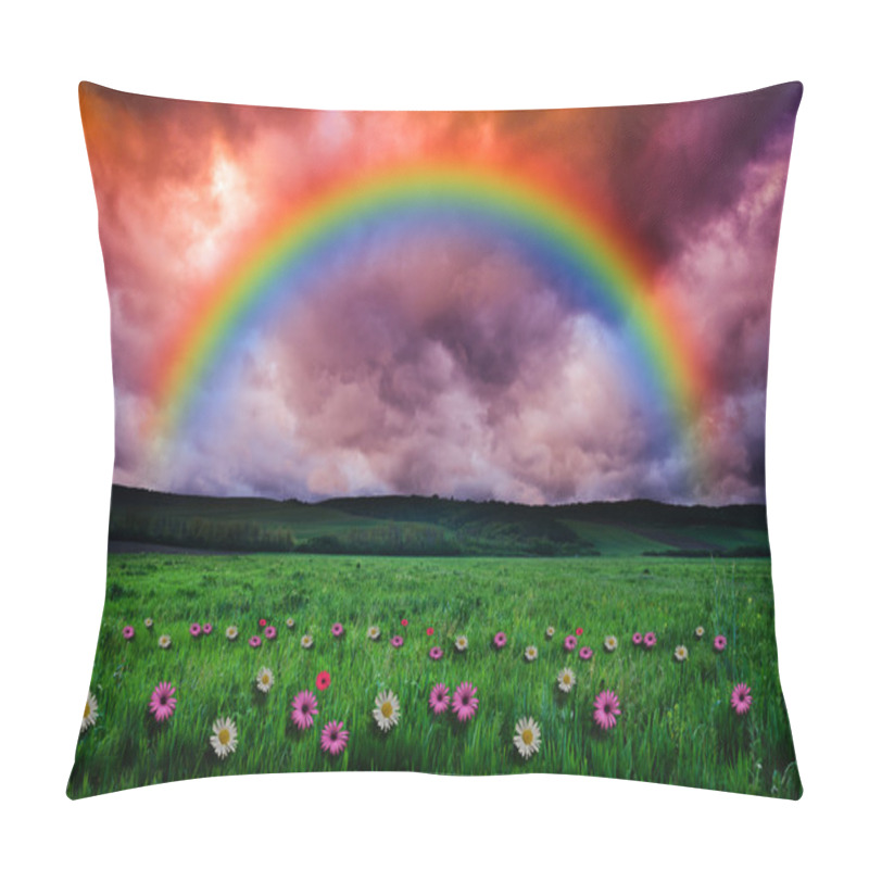 Personality  Beautiful Rainbow Background Pillow Covers