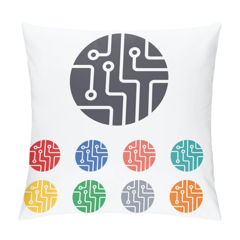 Personality  Circuit Board Sign Icons Pillow Covers