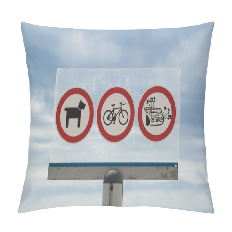 Personality  Prohibitions On The Beach Pillow Covers