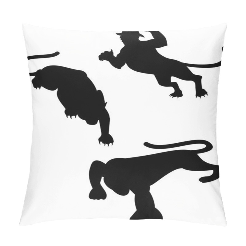 Personality  Wild Feline Silhouettes Pillow Covers