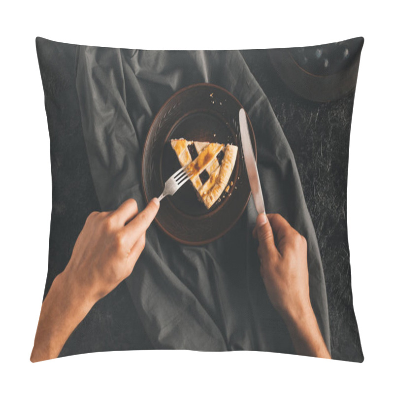 Personality  Man Eating Berry Pie Pillow Covers