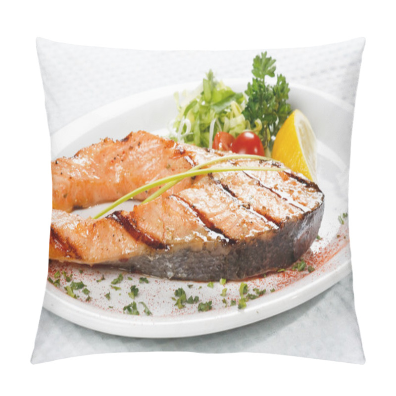 Personality  Salmon Steak Pillow Covers