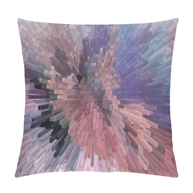 Personality  Chaotic Background With Crazy Directions Of Light Streaks In Blue And Red For Concepts About Movement Pillow Covers