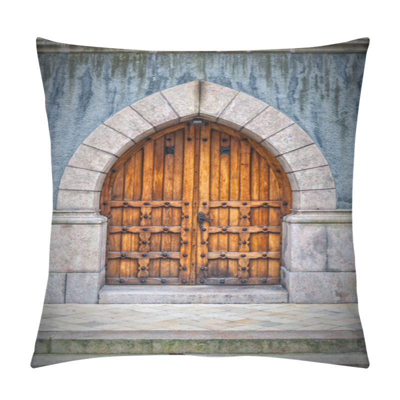 Personality  Wooden Archway Doors Pillow Covers