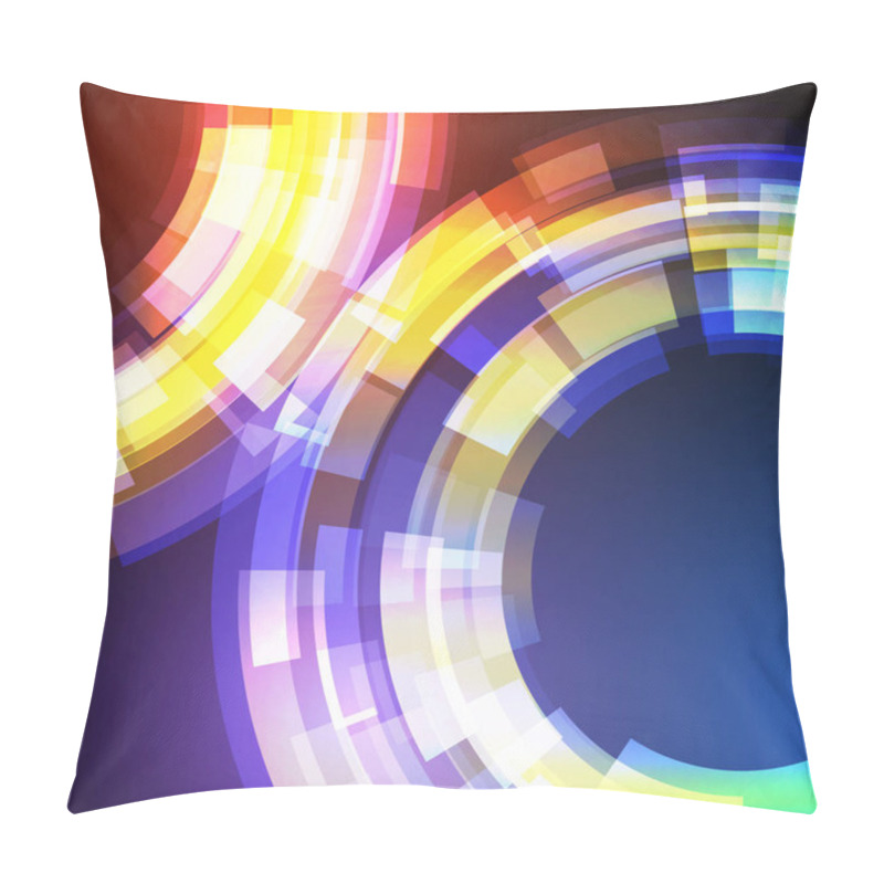 Personality  Techno Geometric Vector Circle Modern Science Abstract Background Pillow Covers