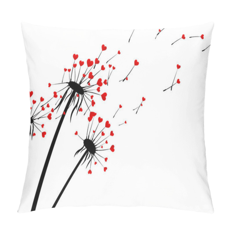 Personality  Valentine's Background With Love Dandelions. Pillow Covers