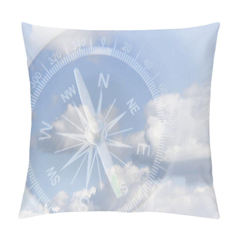 Personality  Compass In Sky Pillow Covers