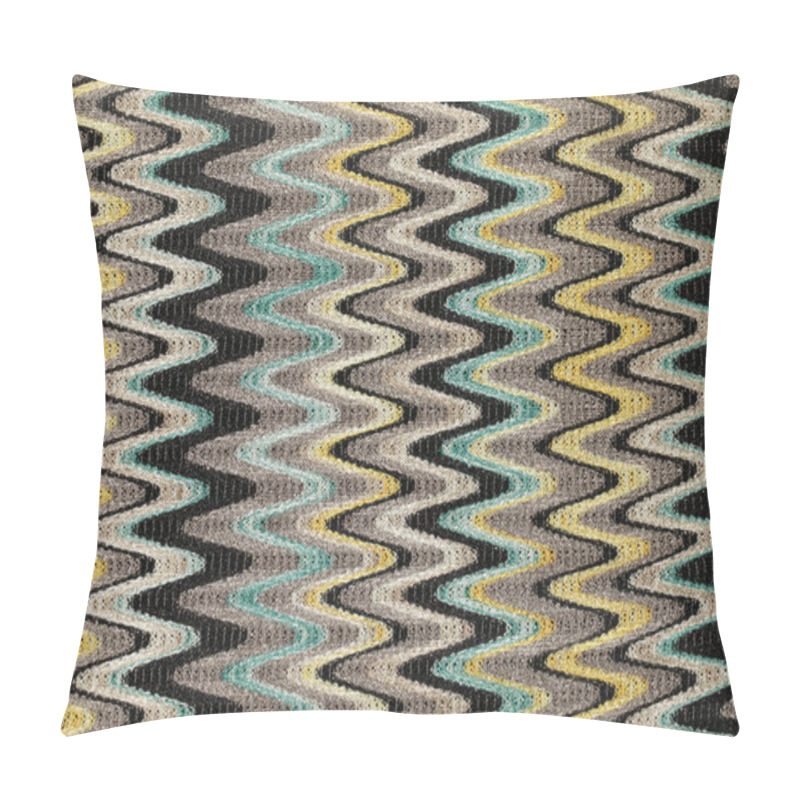 Personality  Blue, Yellow And Grey Waves Vertical Lines Pattern Fabric  Pillow Covers