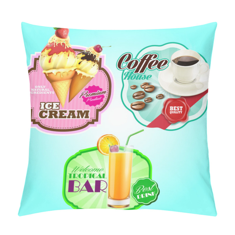 Personality  Tasty Food Banners Pillow Covers