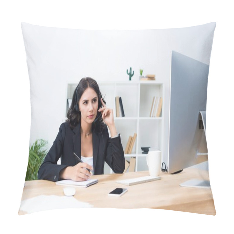 Personality  Female Call Center Worker Pillow Covers