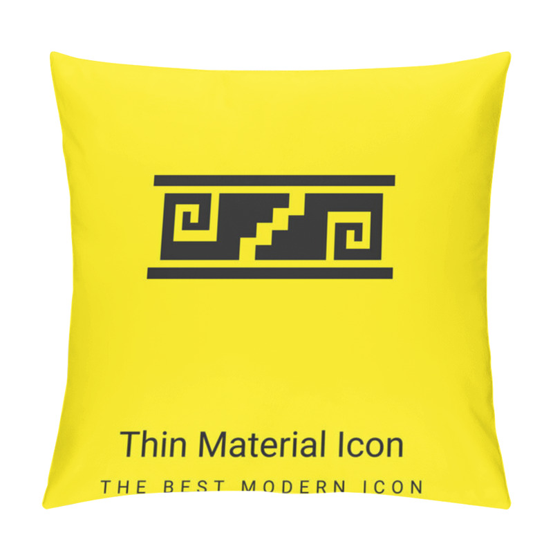 Personality  Artisanal Mosaic Of Mexico Minimal Bright Yellow Material Icon Pillow Covers