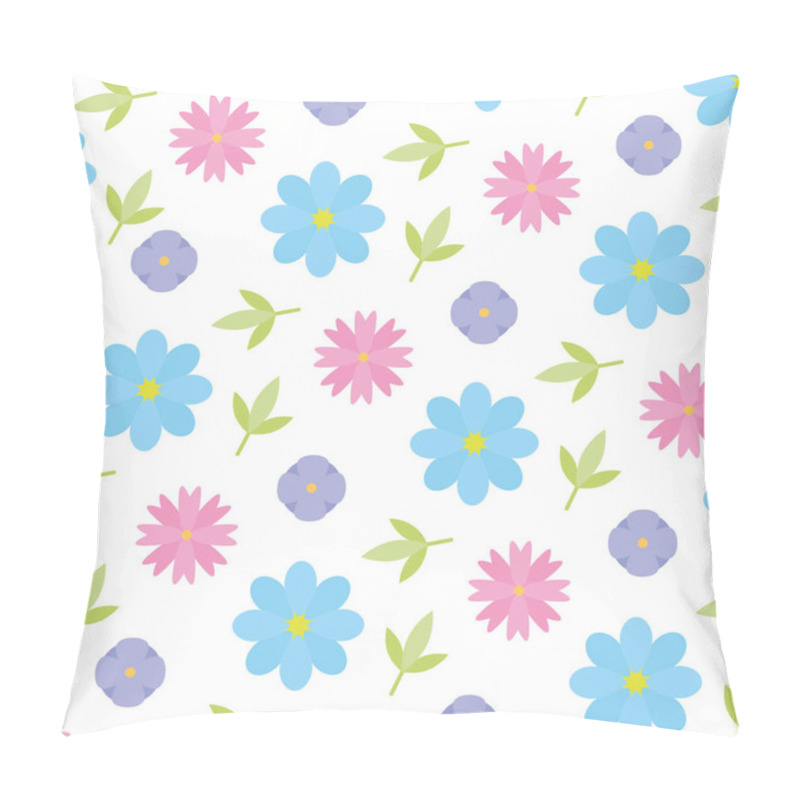 Personality  Cute Background Flowers Leaves Decoration Vector Illustration Pillow Covers