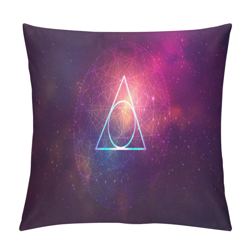 Personality  Universe Illustration. Stars, Deep Space. Violet, Blue Background Pillow Covers