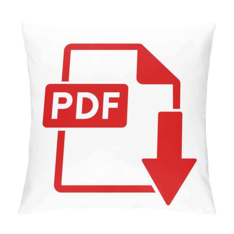 Personality  Pdf Download Icon On White Background Pillow Covers