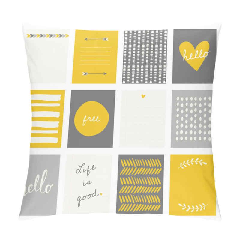 Personality  Greeting Card Templates Collection Pillow Covers