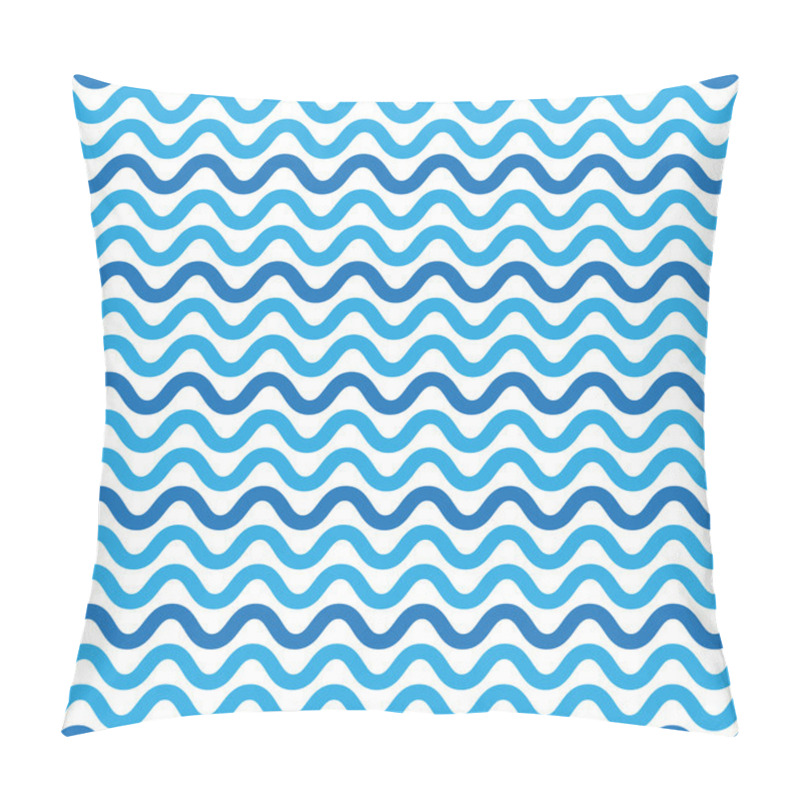 Personality  Blue Wavy Lines Pattern - Background Design Pillow Covers