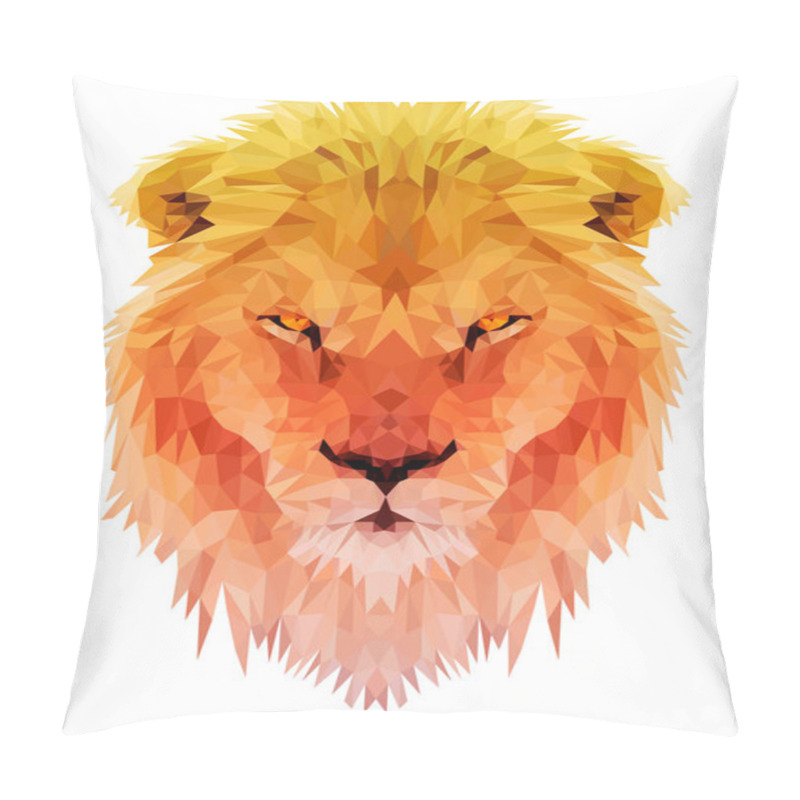 Personality  Lion Vector Polygon Triangulate Pillow Covers