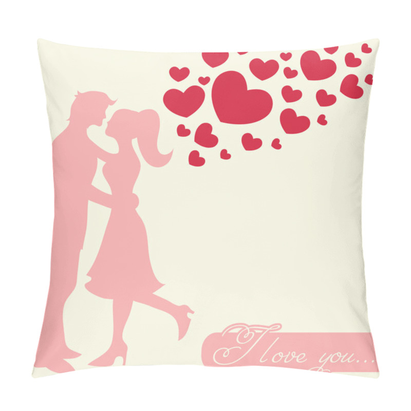 Personality  Romantic Valentine Lovers Silhouette Pillow Covers