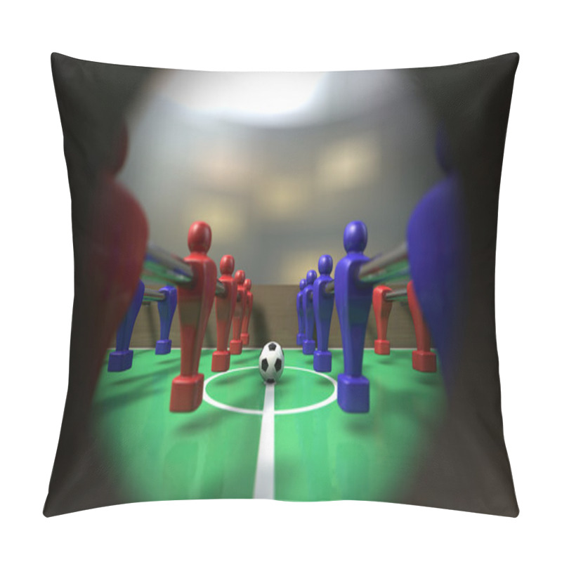 Personality  Foosball Table Through A Peephole Pillow Covers