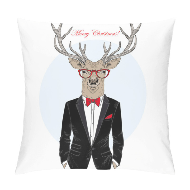 Personality  Deer Dressed Up In Tuxedo Pillow Covers