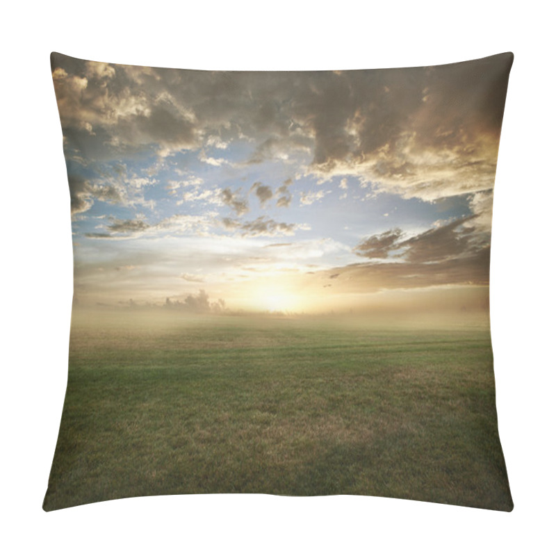 Personality  Grassy Field Sunset Pillow Covers