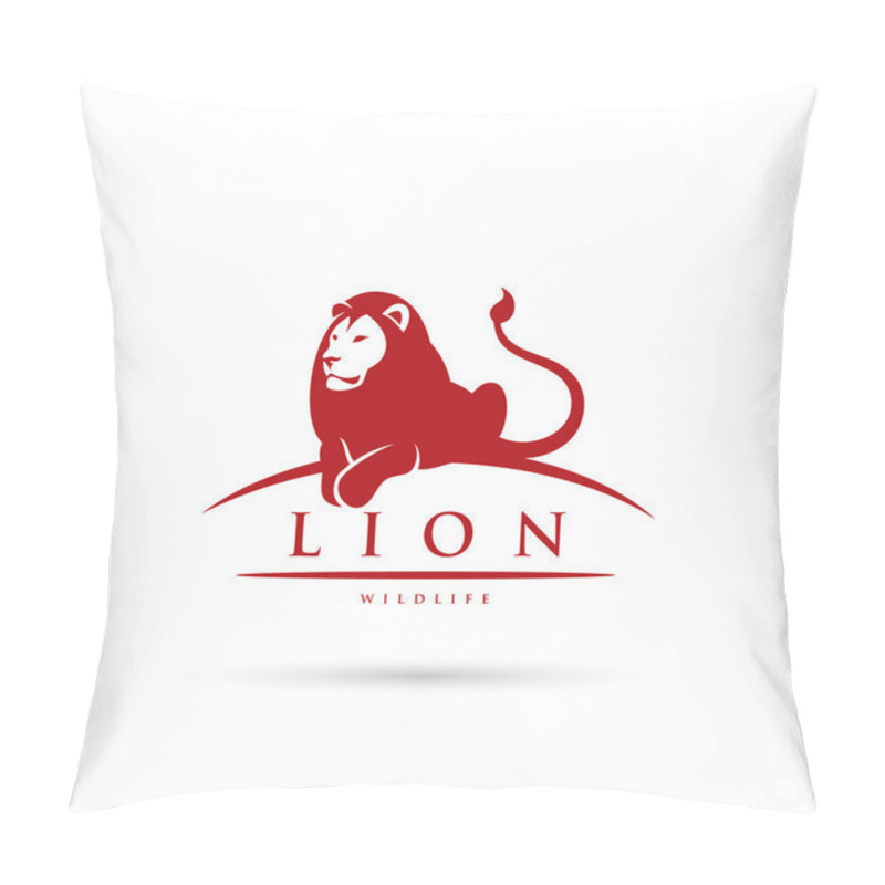 Personality  Lion Red Symbol Pillow Covers