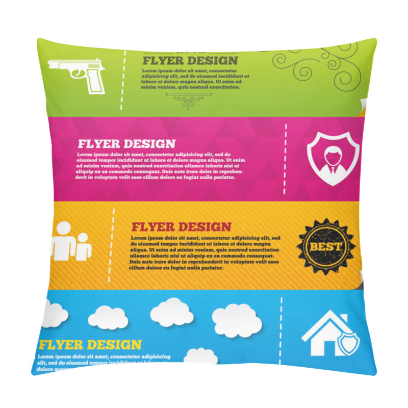 Personality  Security Agency Icons. Pillow Covers