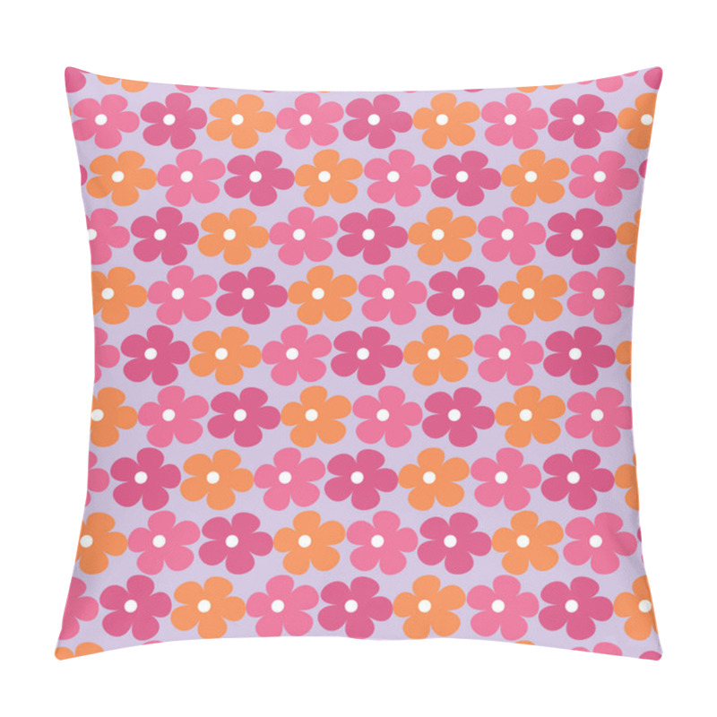 Personality  Retro Floral With Dots On Lilac Ground Pillow Covers