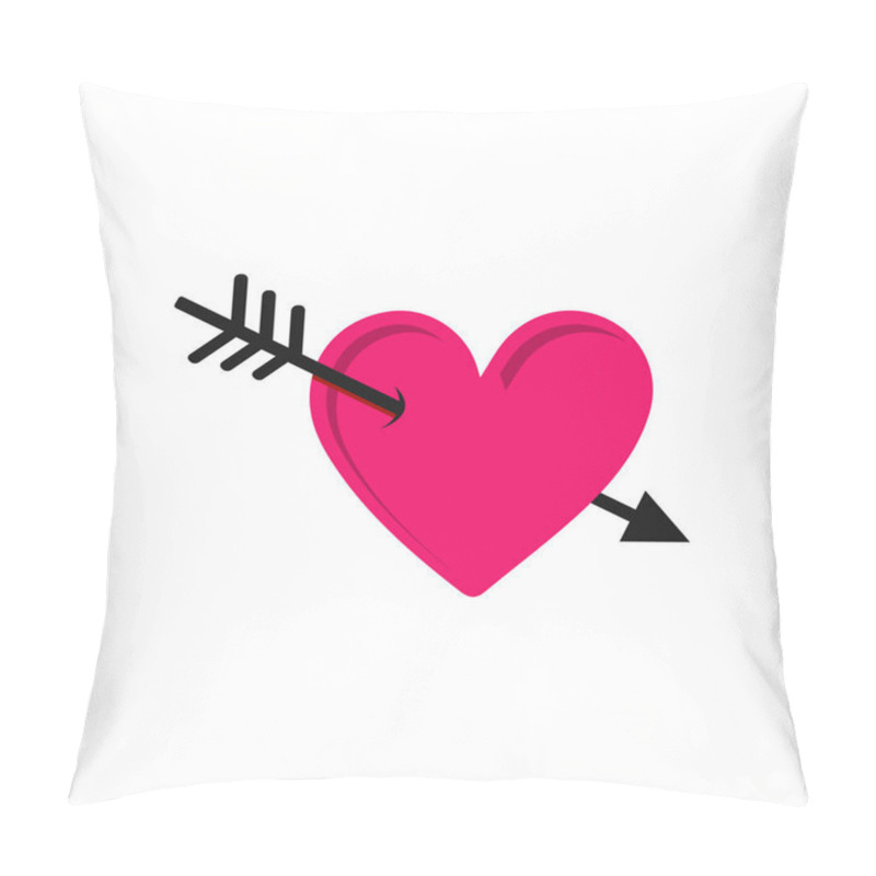 Personality  Arrow Heart Vector Icon The Sign Of Falling Love Pillow Covers