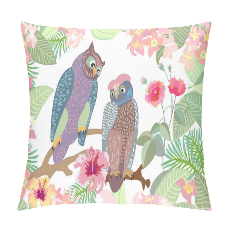 Personality  Garden And Owls. Pillow Covers