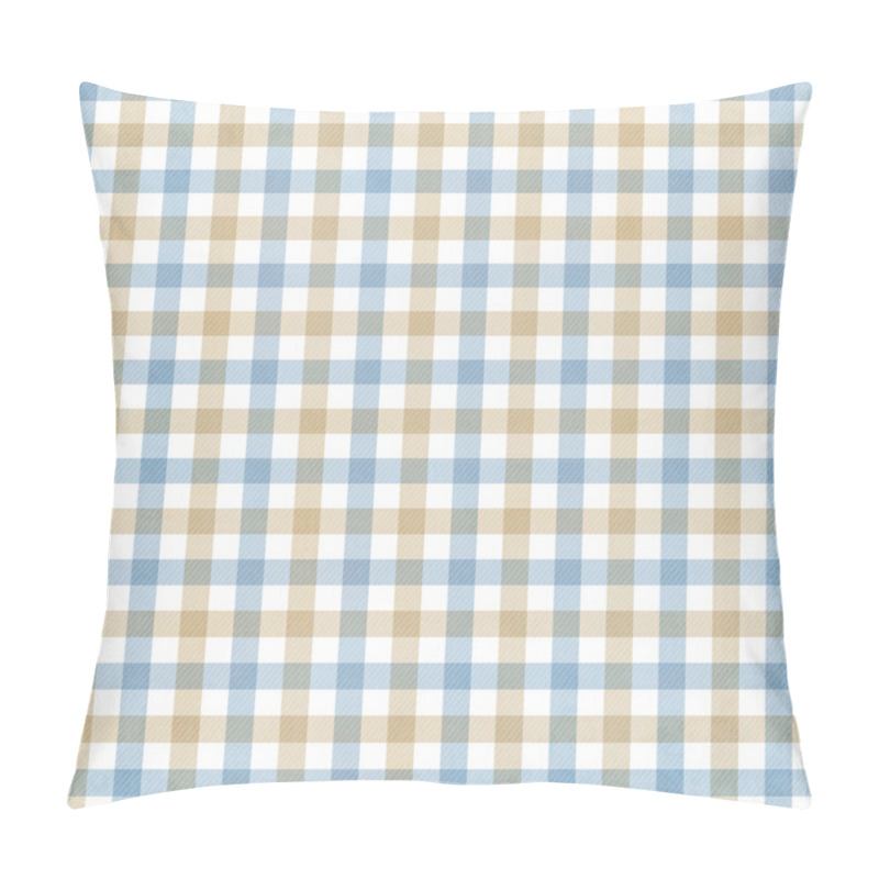 Personality  Textile Plaid Background In Beige, Blue, White  Pillow Covers