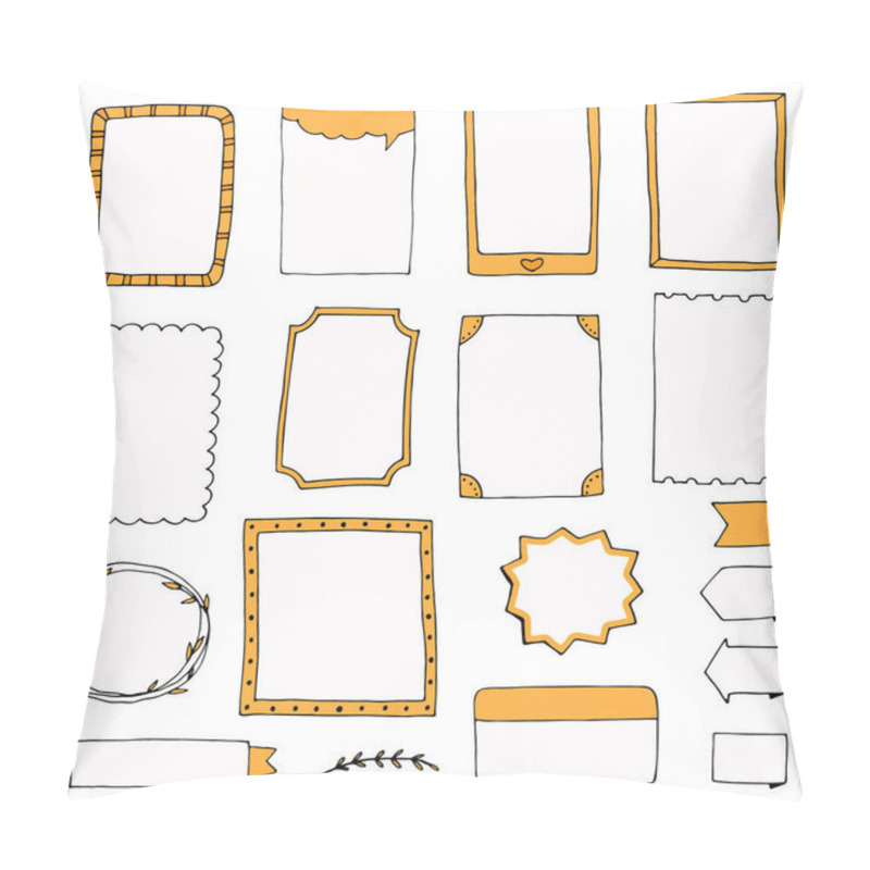 Personality  Bullet Journal Hand-drawn Frames Set Pillow Covers