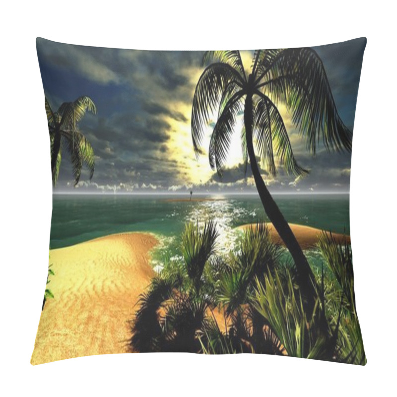 Personality  Hawaiian Sunset In Tropical Paradise Pillow Covers