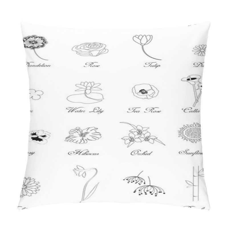 Personality  Different Kinds Of Flowers Pillow Covers