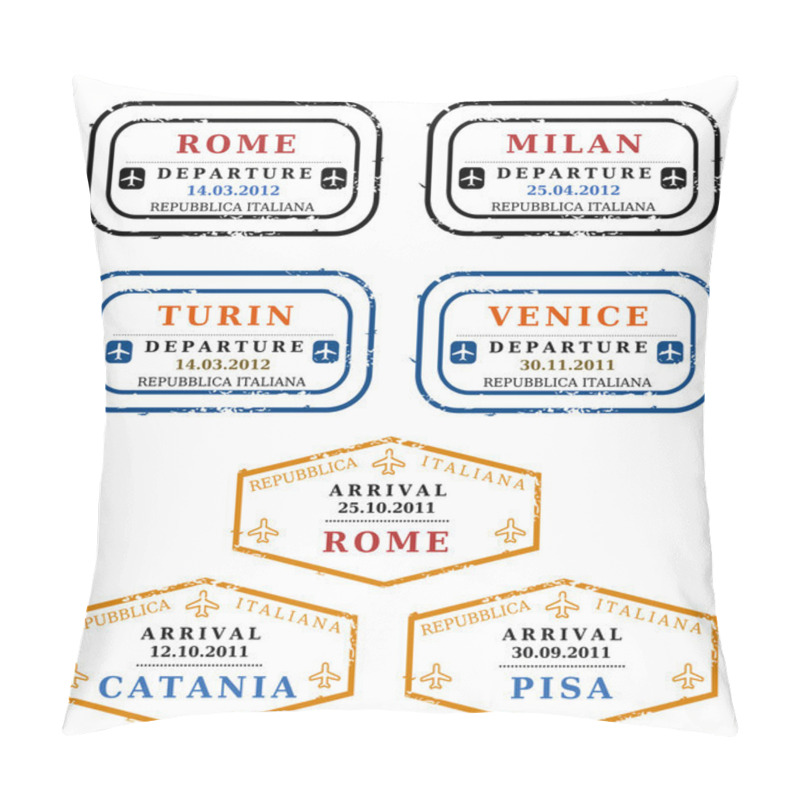 Personality  Vector Stamps - Italy Pillow Covers