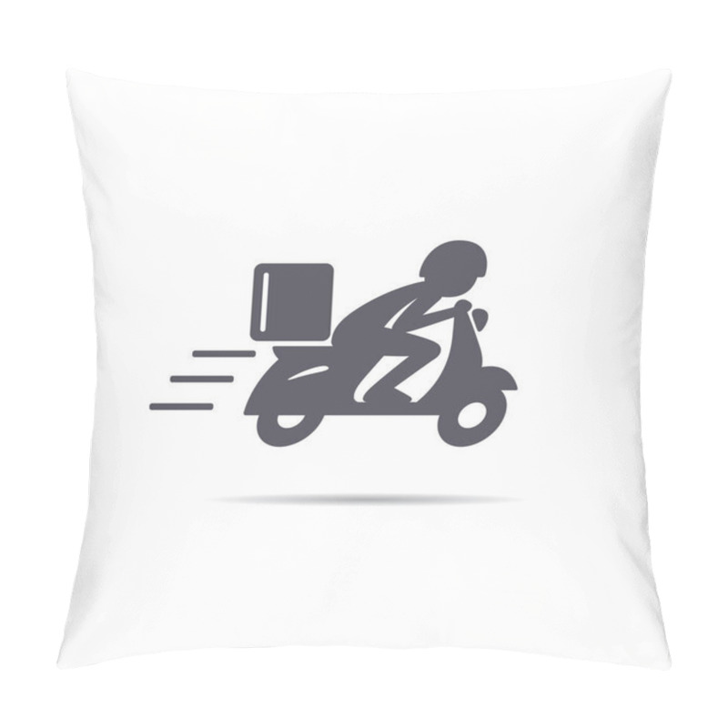 Personality  A Man Is Riding A Scooter. Pillow Covers