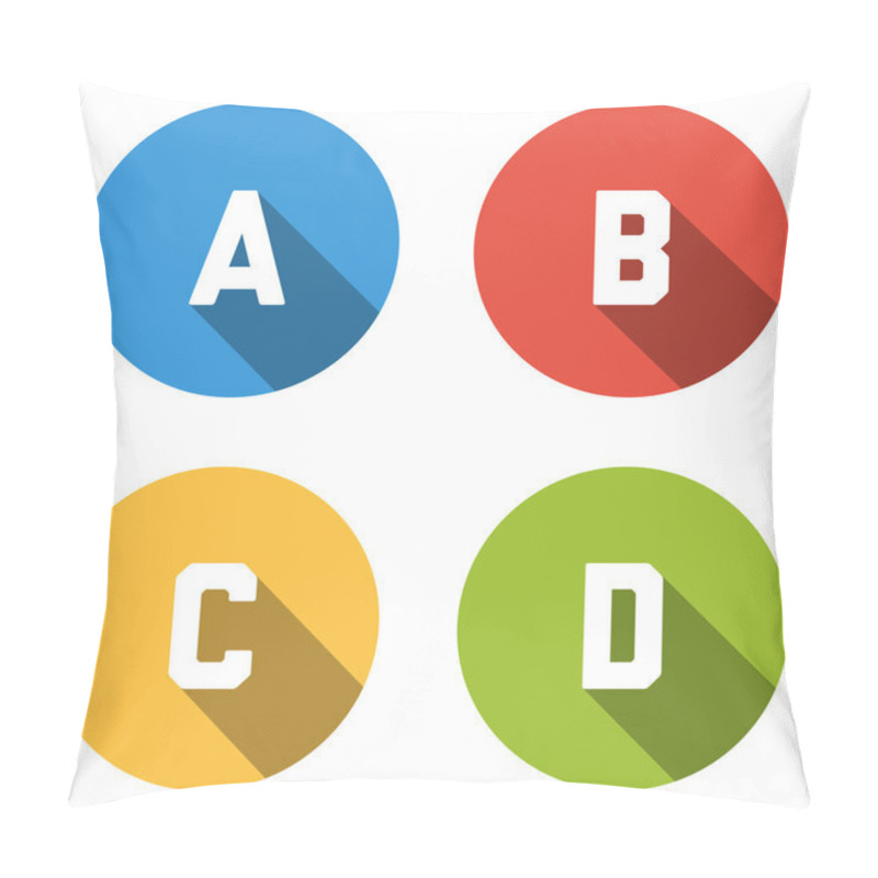 Personality  Collection Of 4 Isolated Flat  Buttons (icons) For 4 Possibiliti Pillow Covers