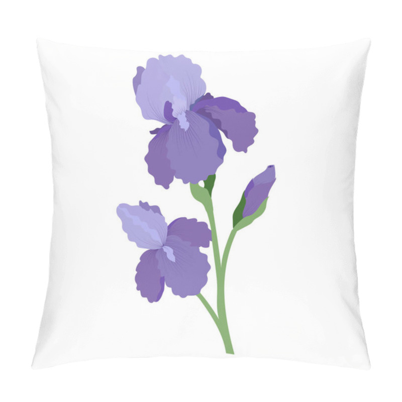 Personality  Detailed Drawing Of Spring Iris Flowers Pillow Covers