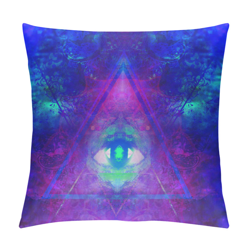 Personality  Illustration Of A Third Eye Mystical Sign Pillow Covers