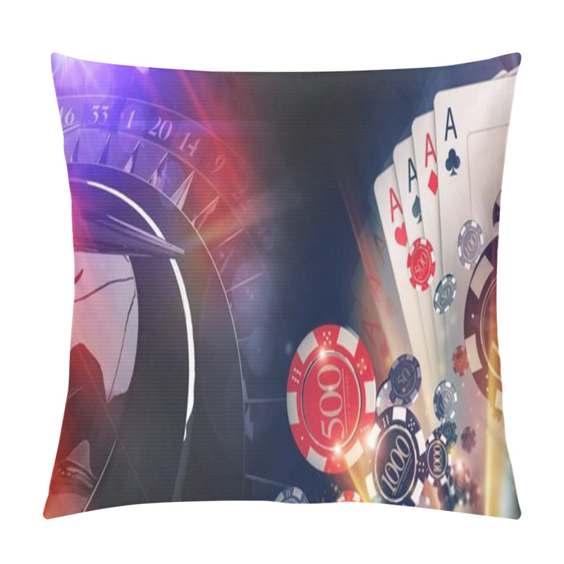 Personality  Conceptual Casino Illustration Pillow Covers