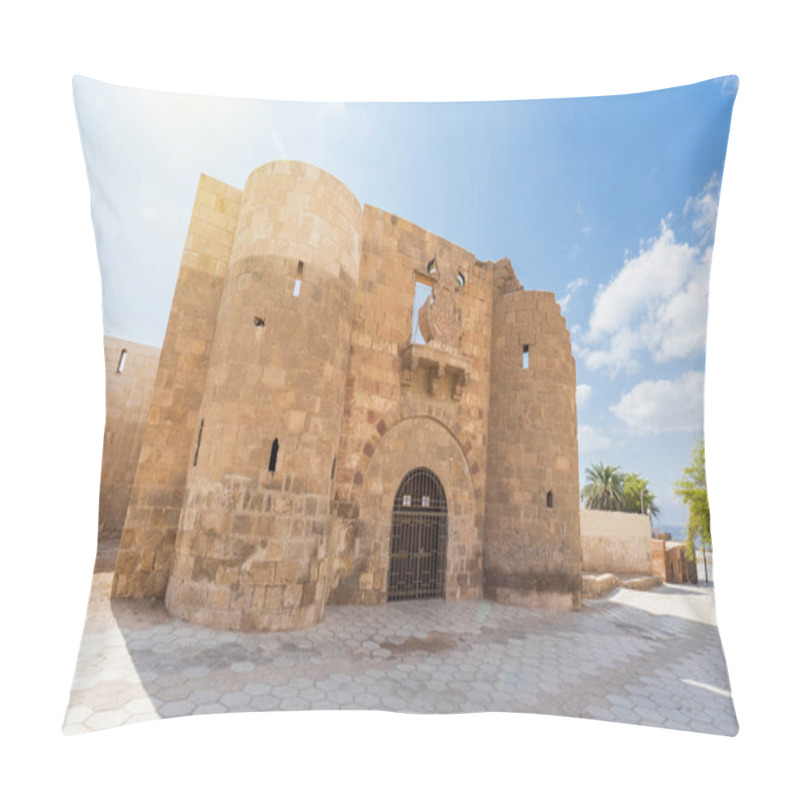 Personality  Main Entrance Gate Of Aqaba Fortress, Mamluk Castle Located In Aqaba City, Jordan Pillow Covers