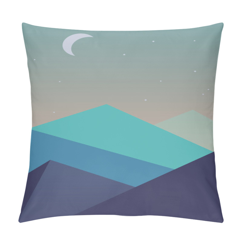 Personality  Flat Simple Landscape Background. Pillow Covers